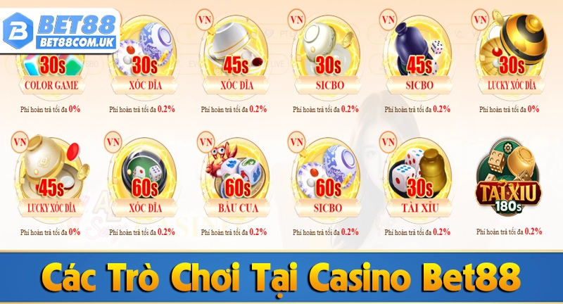 Casino bet88 7 Kho trò chơi đỉnh cao Casino tại Bet88
